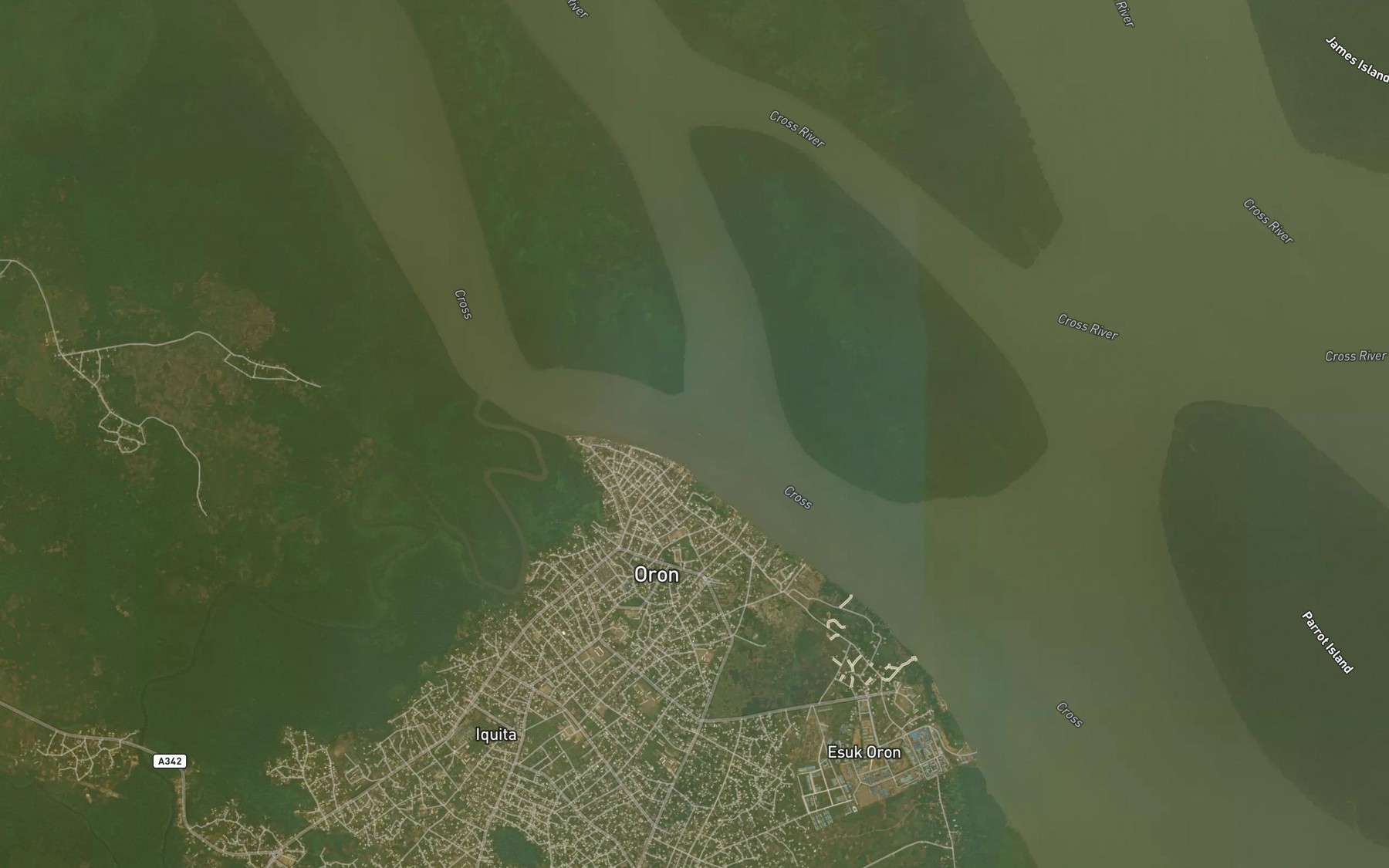 Satellite map of the Western Channel