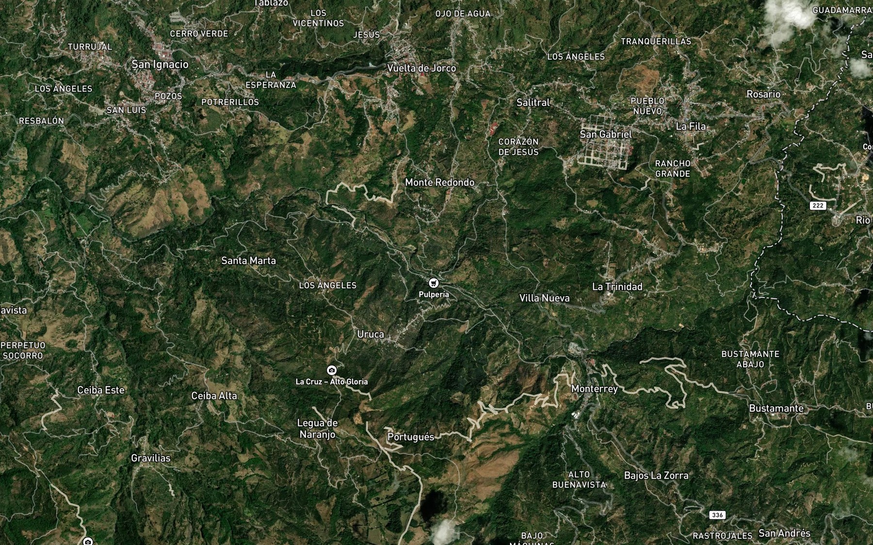 Satellite map of the Rio Pital