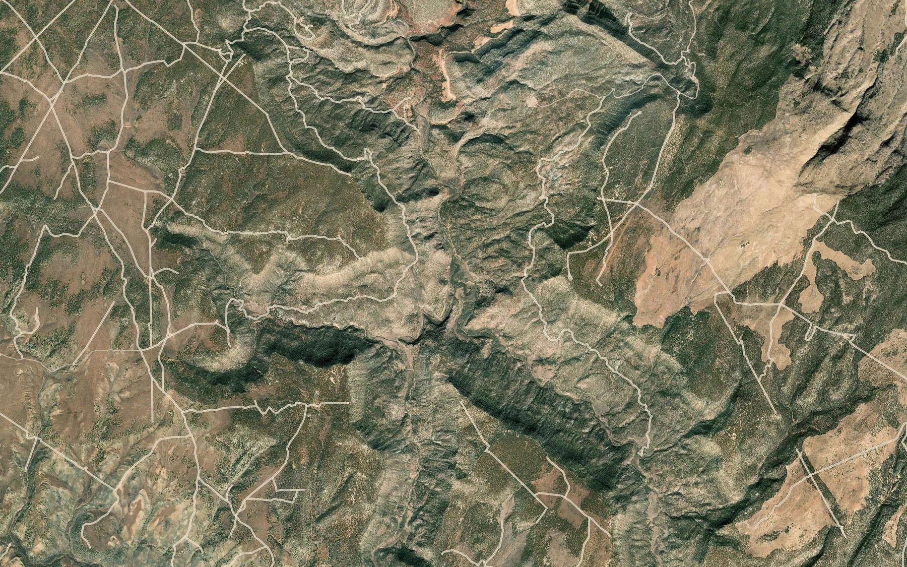Satellite map of the West Fork Dry Creek