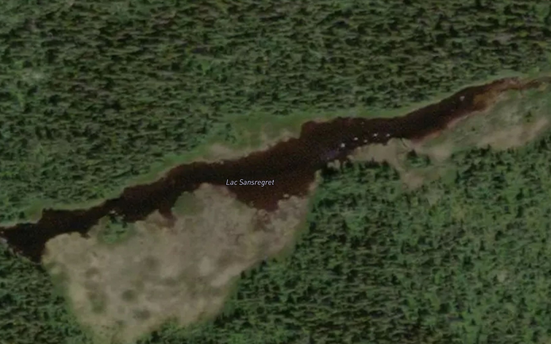 Satellite map of the Lac Maziere