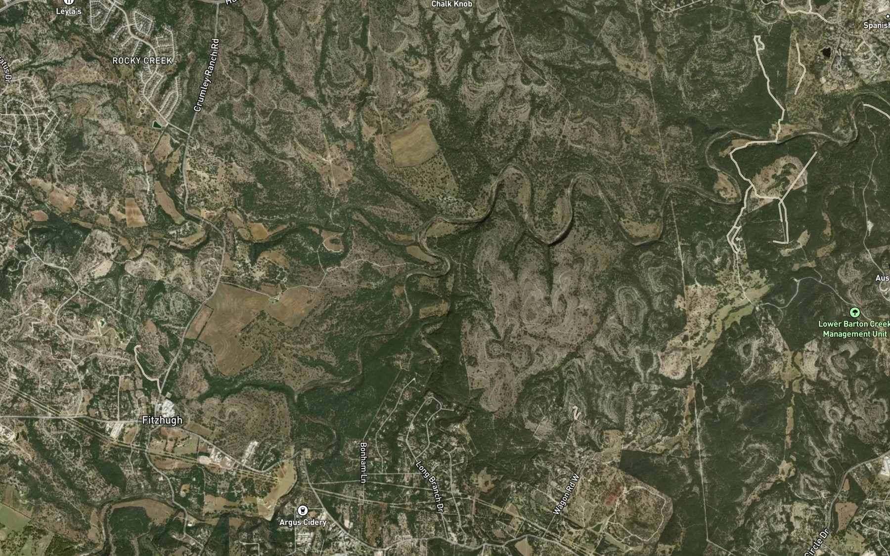 Satellite map of the Long Branch