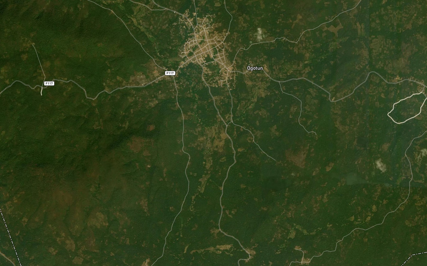 Satellite map of the River Oluwa