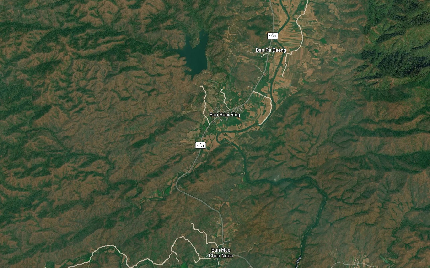Satellite map of the Huai Mae Phong