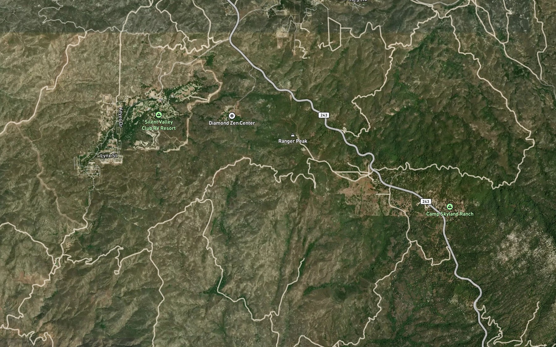 Satellite map of the Buck Spring