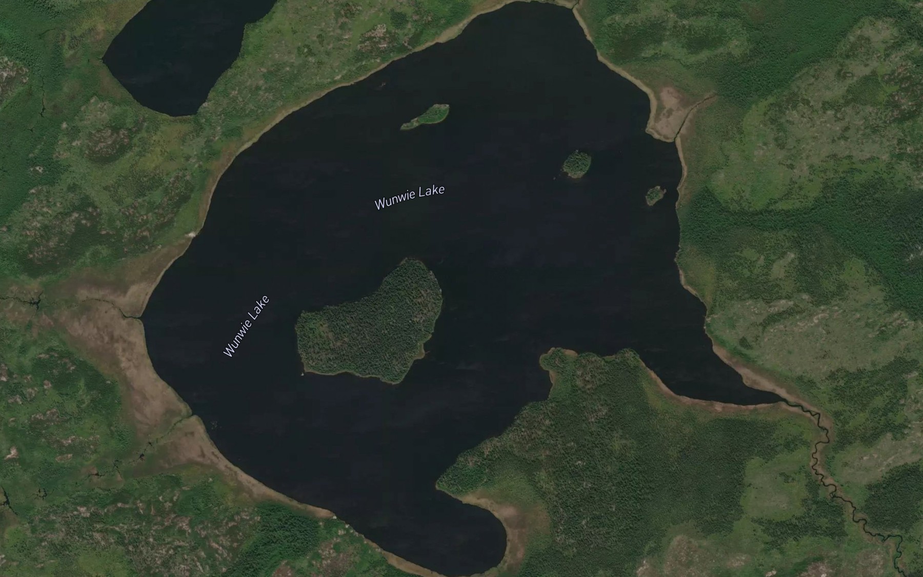 Satellite map of the Wunwie Lake