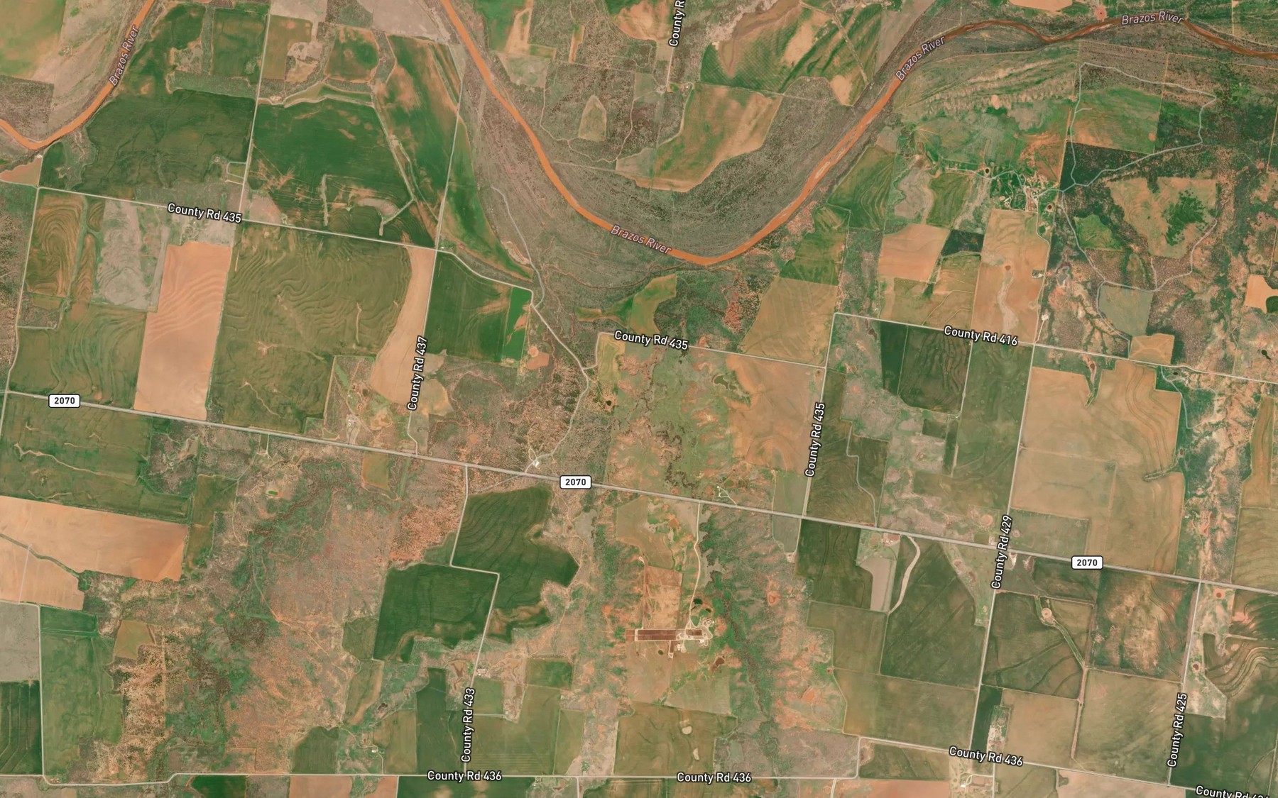 Satellite map of the Red Creek