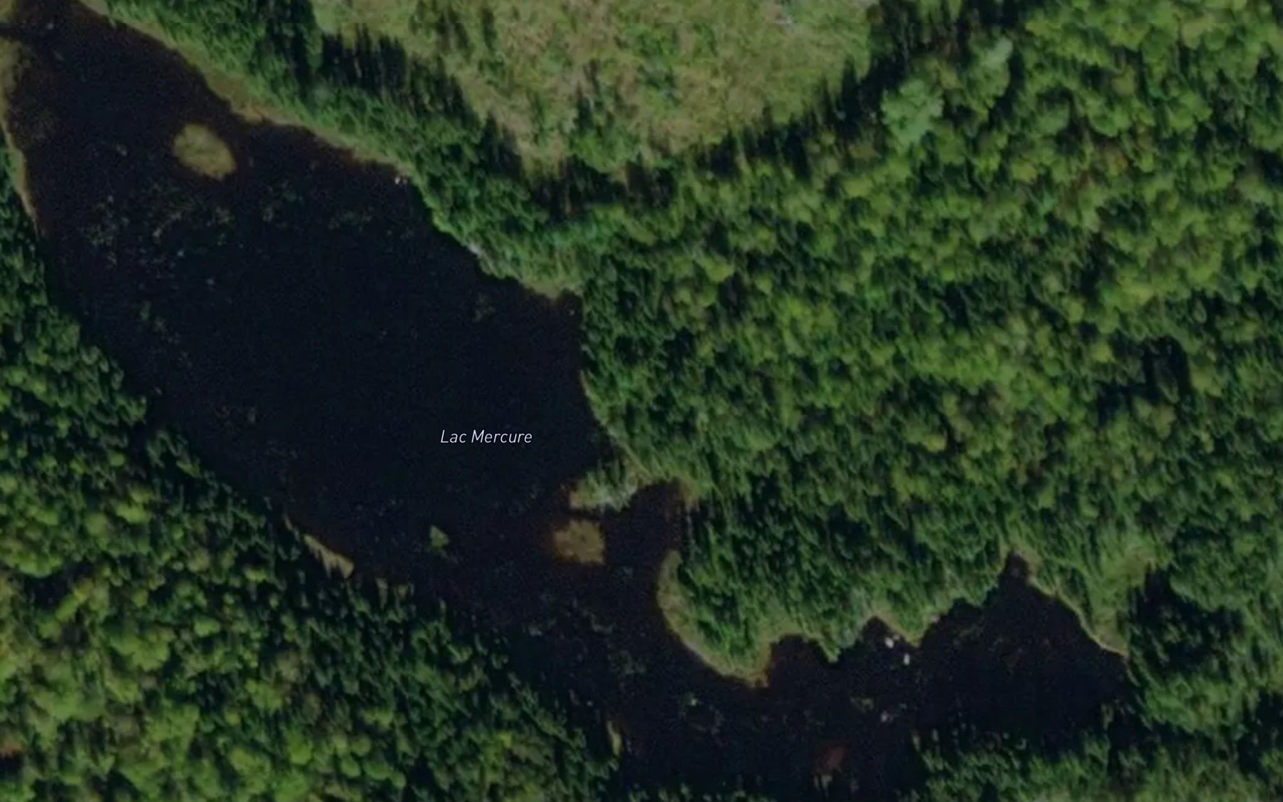 Satellite map of the Lac Mercure