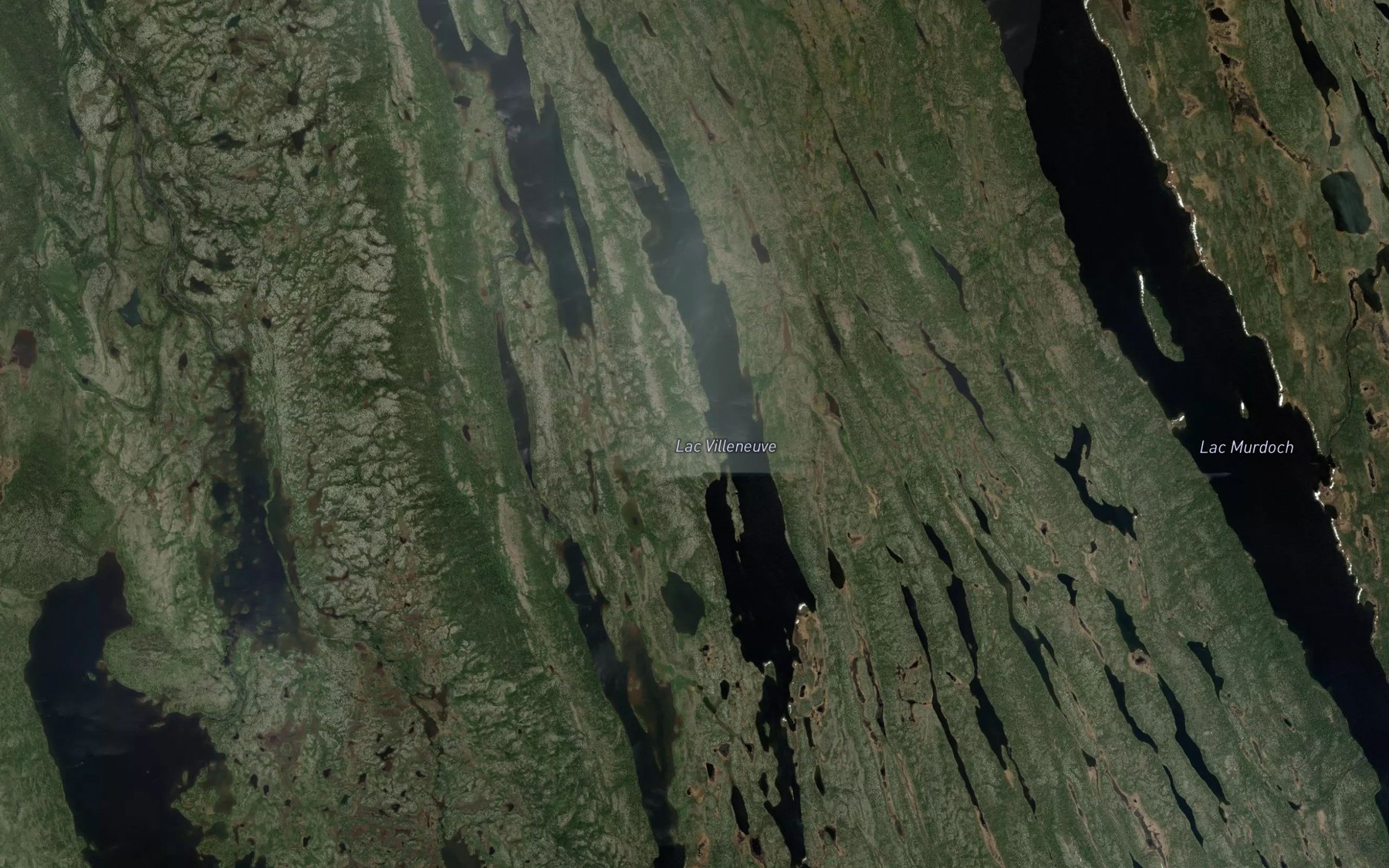 Satellite map of the Lac Villeneuve