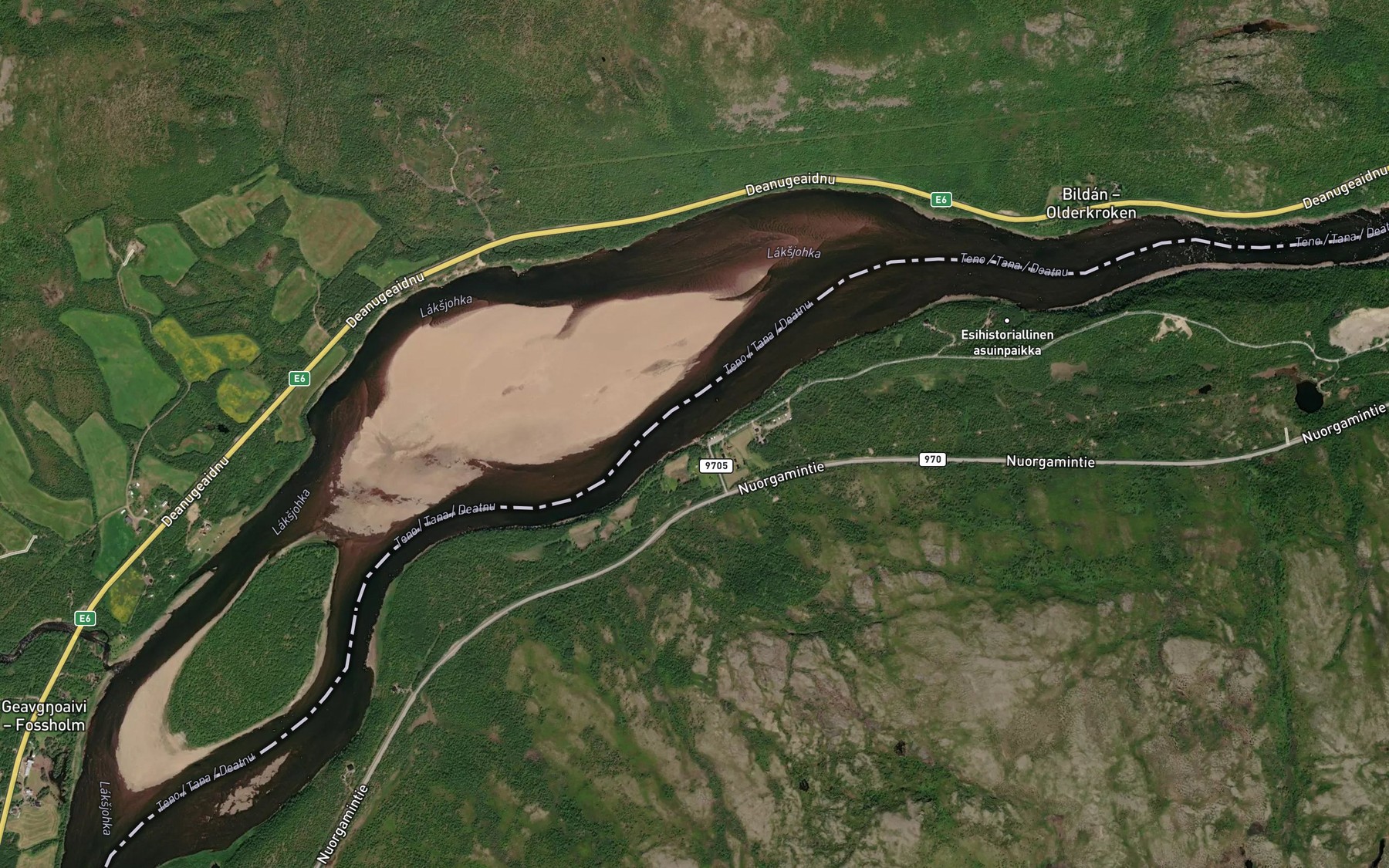 Satellite map of the Njavvi