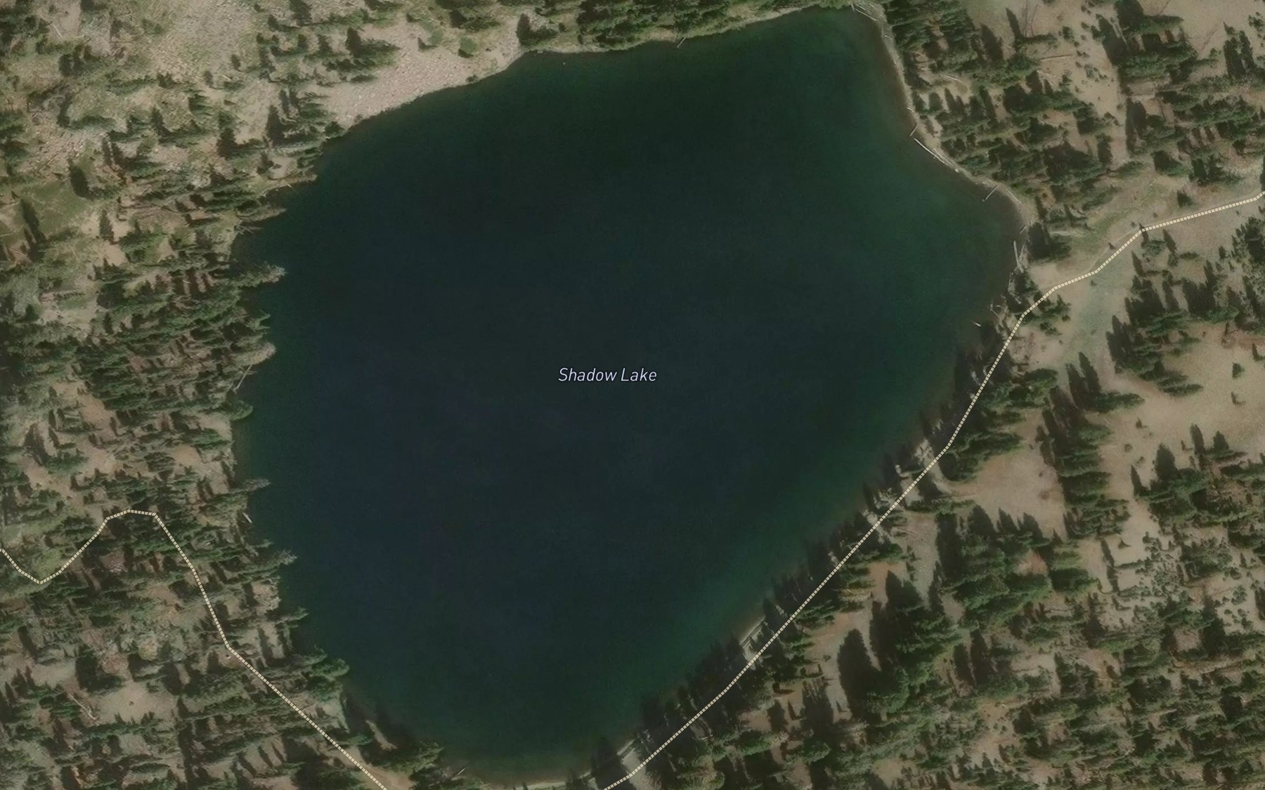 Satellite map of the Shadow Lake