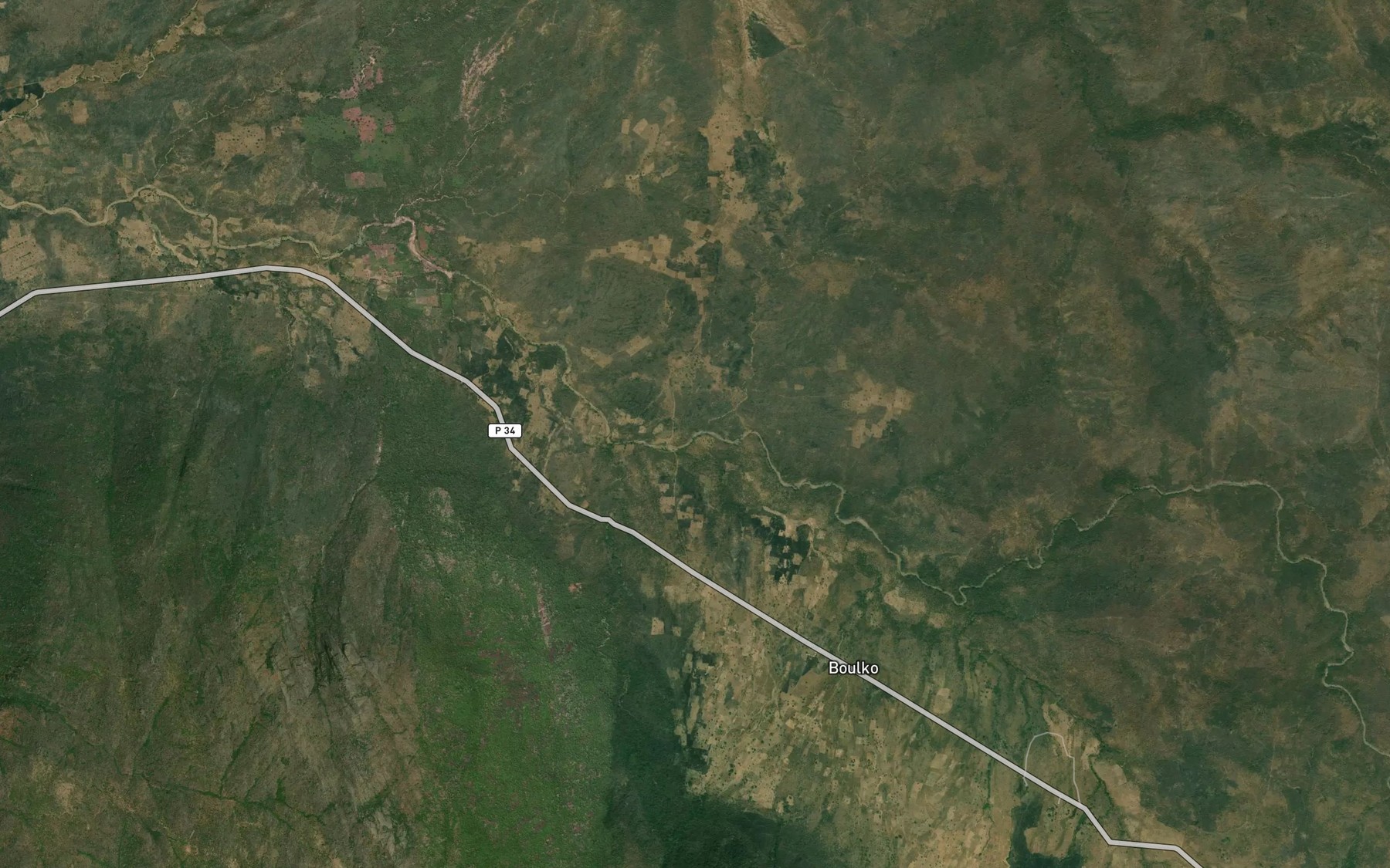 Satellite map of the Mayo Henze