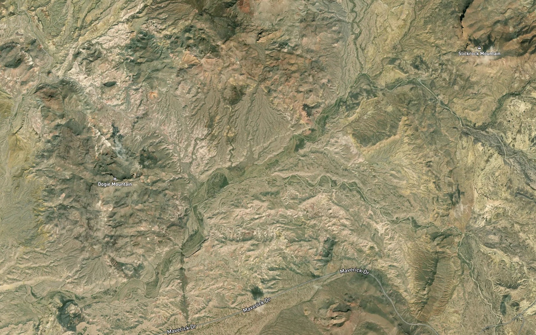 Satellite map of the Cottonwood Creek