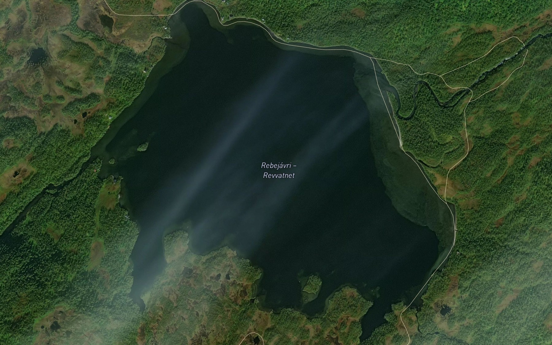 Satellite map of the Riebejavri