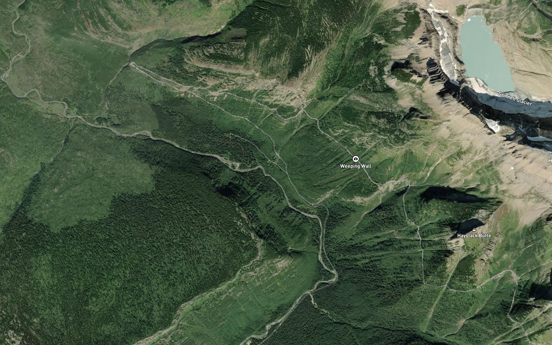 Satellite map of the Alder Creek