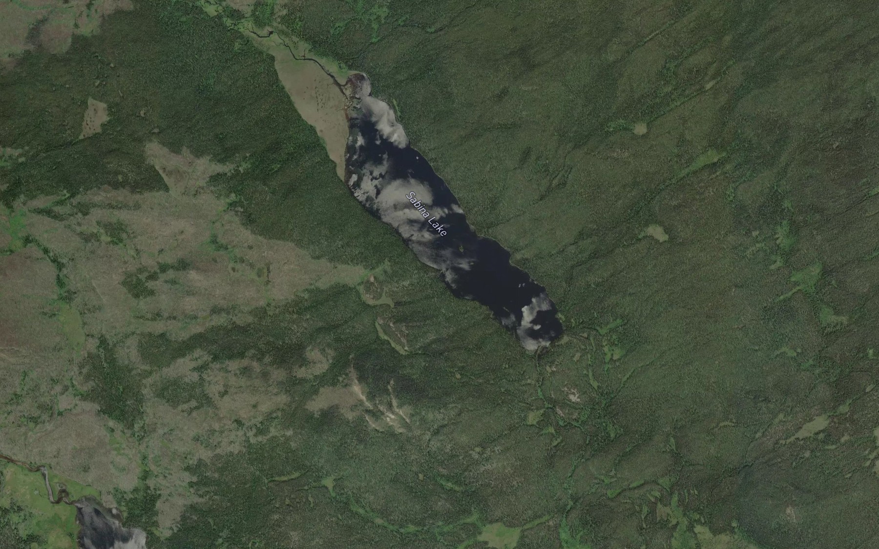 Satellite map of the Sabina Lake