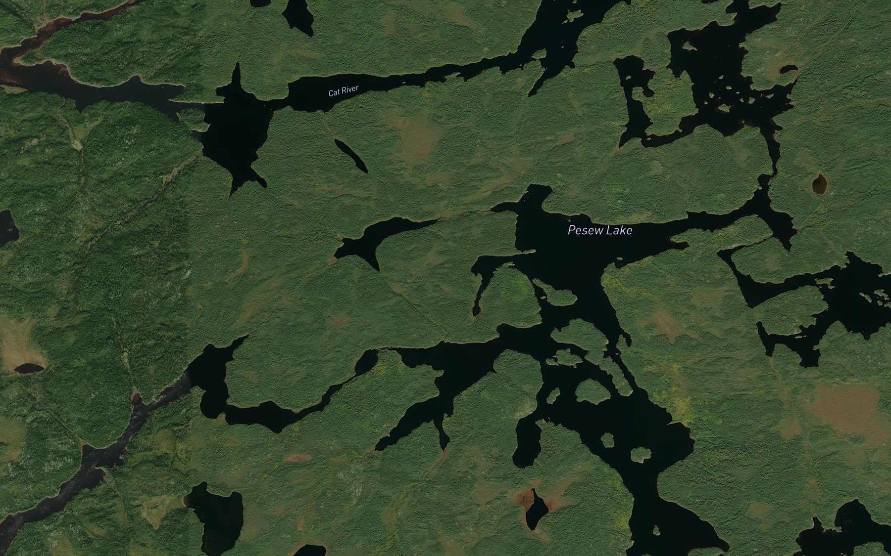 Satellite map of the Kamungish River