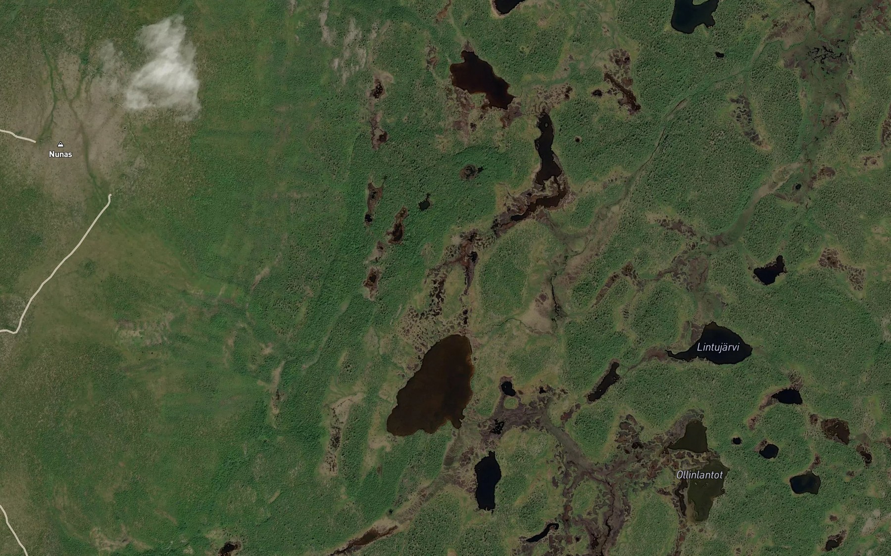 Satellite map of the Nunaksenjarvet