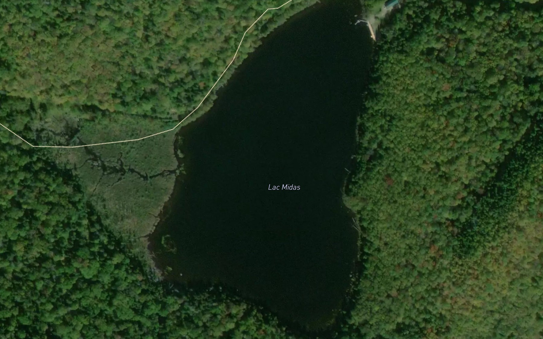 Satellite map of the Lac Midas