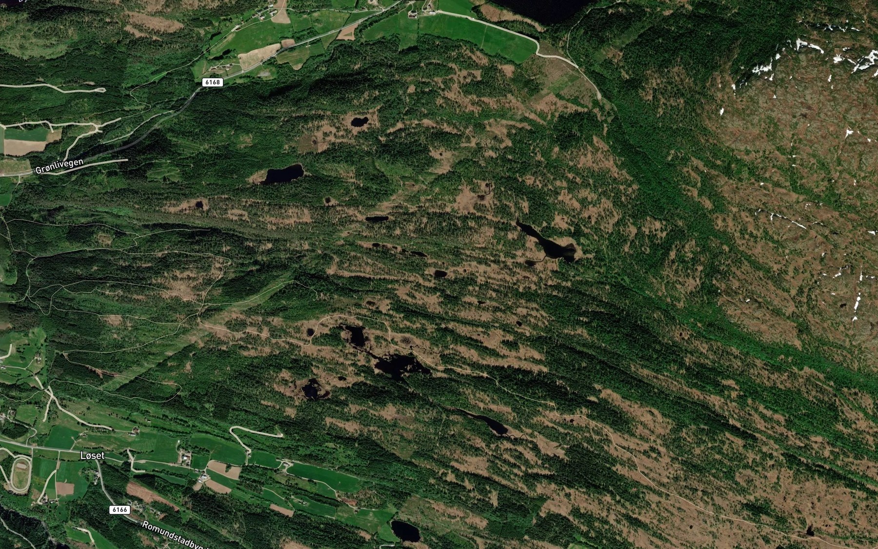 Satellite map of the Tvibotntjonna