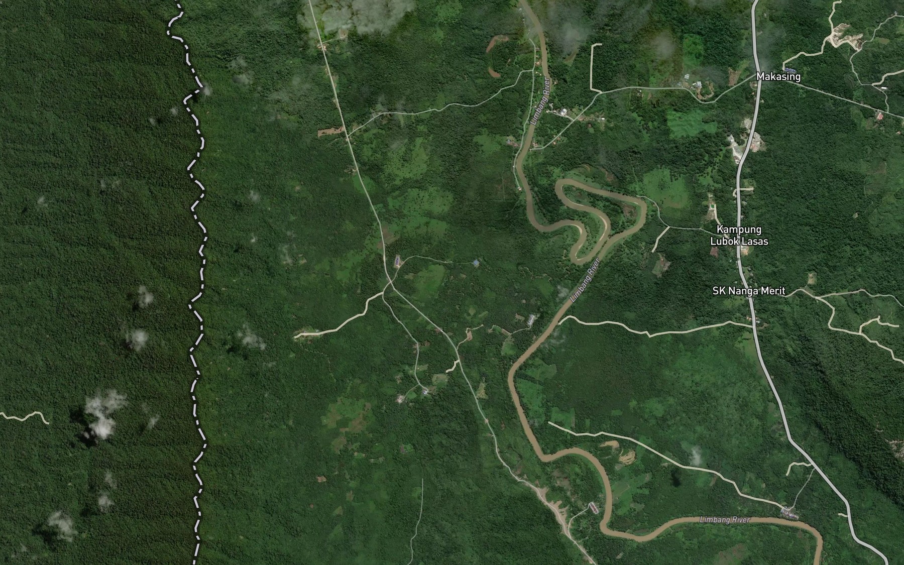 Satellite map of the Sungai Tubai