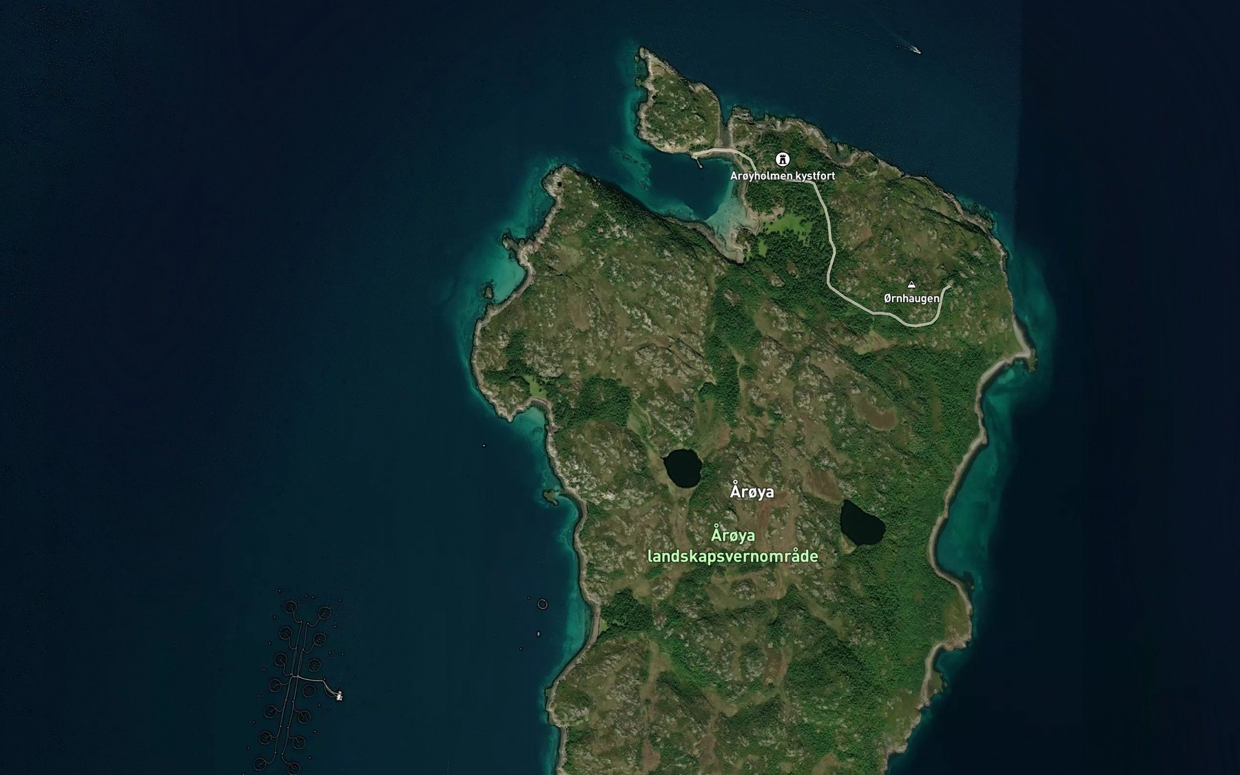 Satellite map of the Lyngen