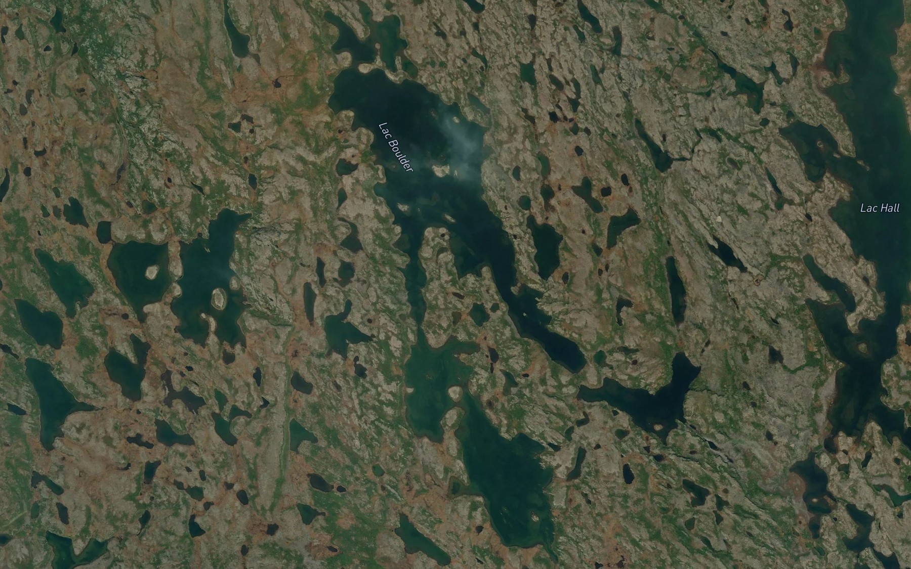 Satellite map of the Lac Boulder