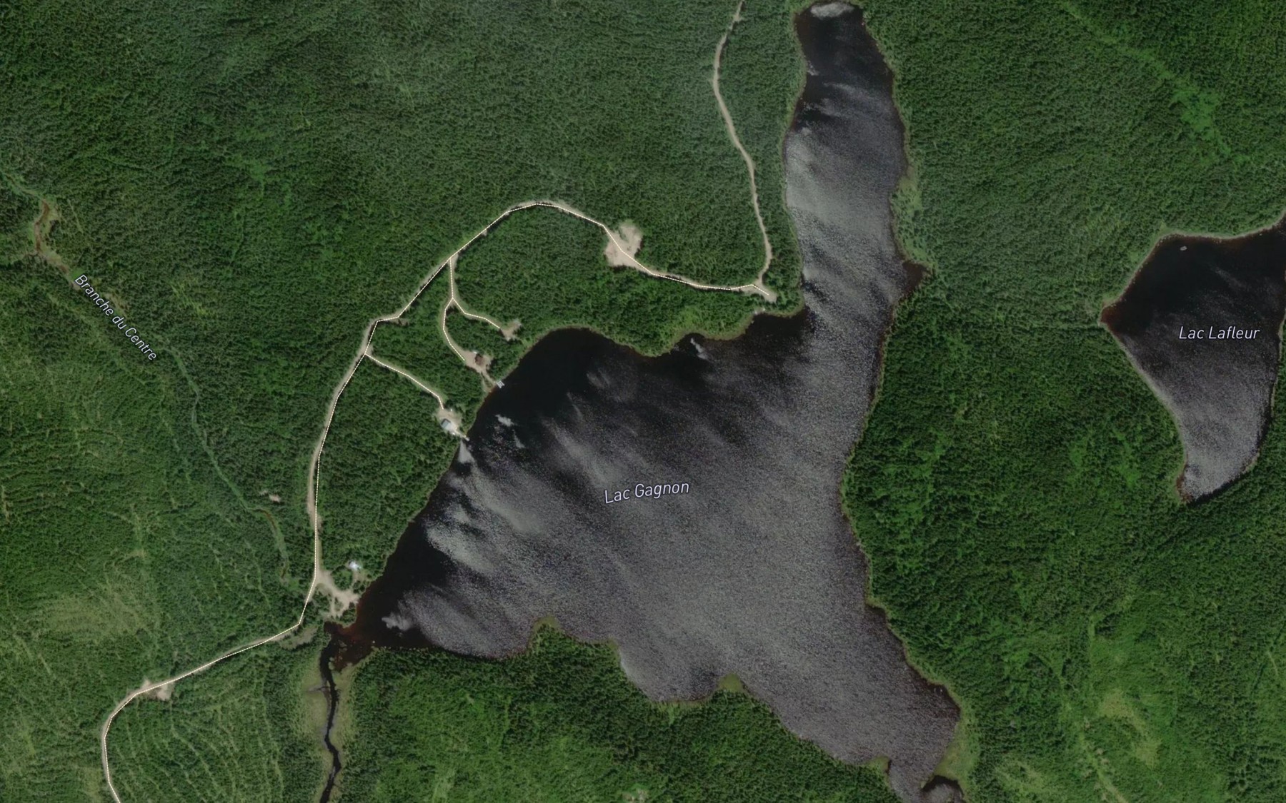 Satellite map of the Lac Gagnon