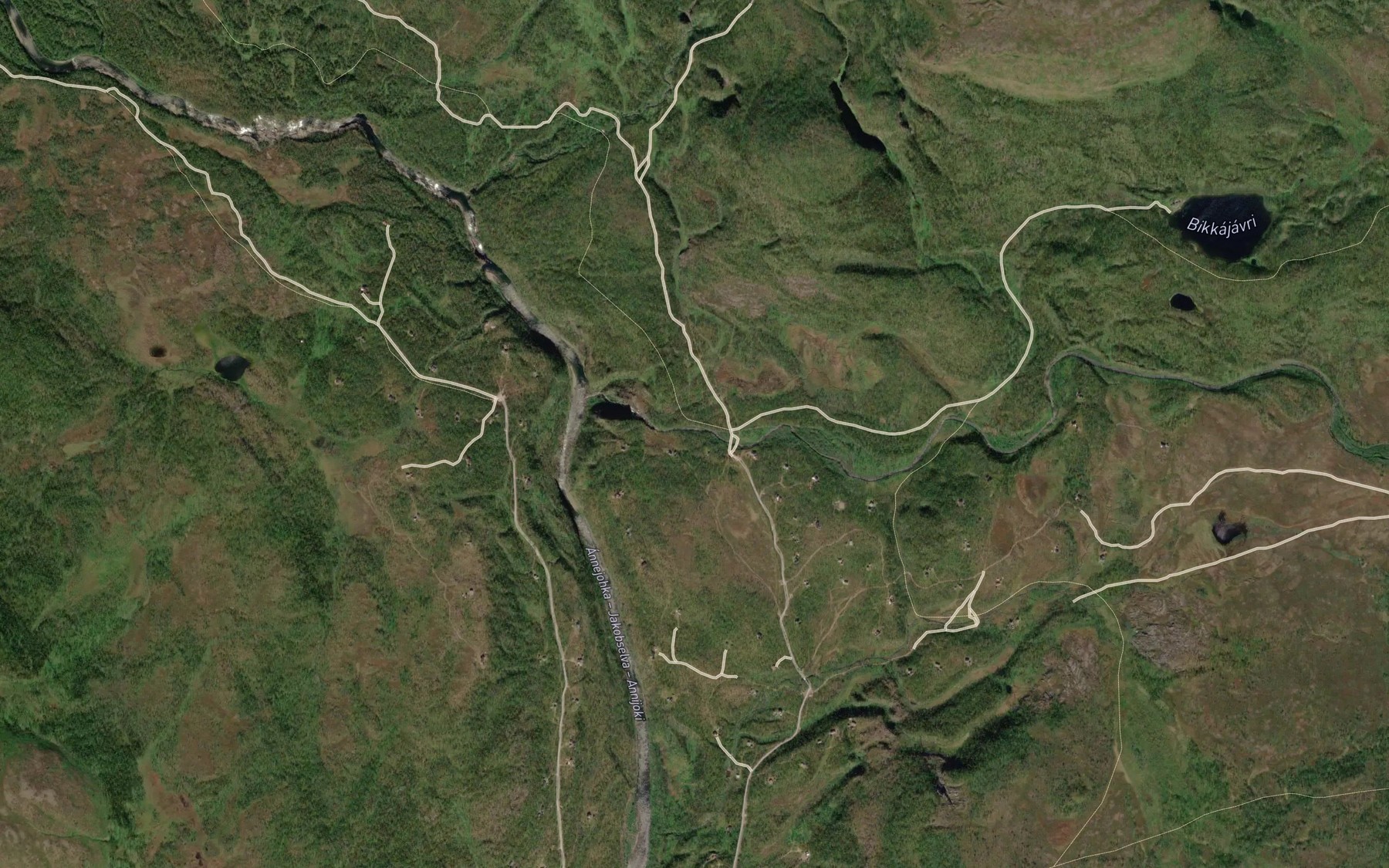Satellite map of the Lille Vaselva
