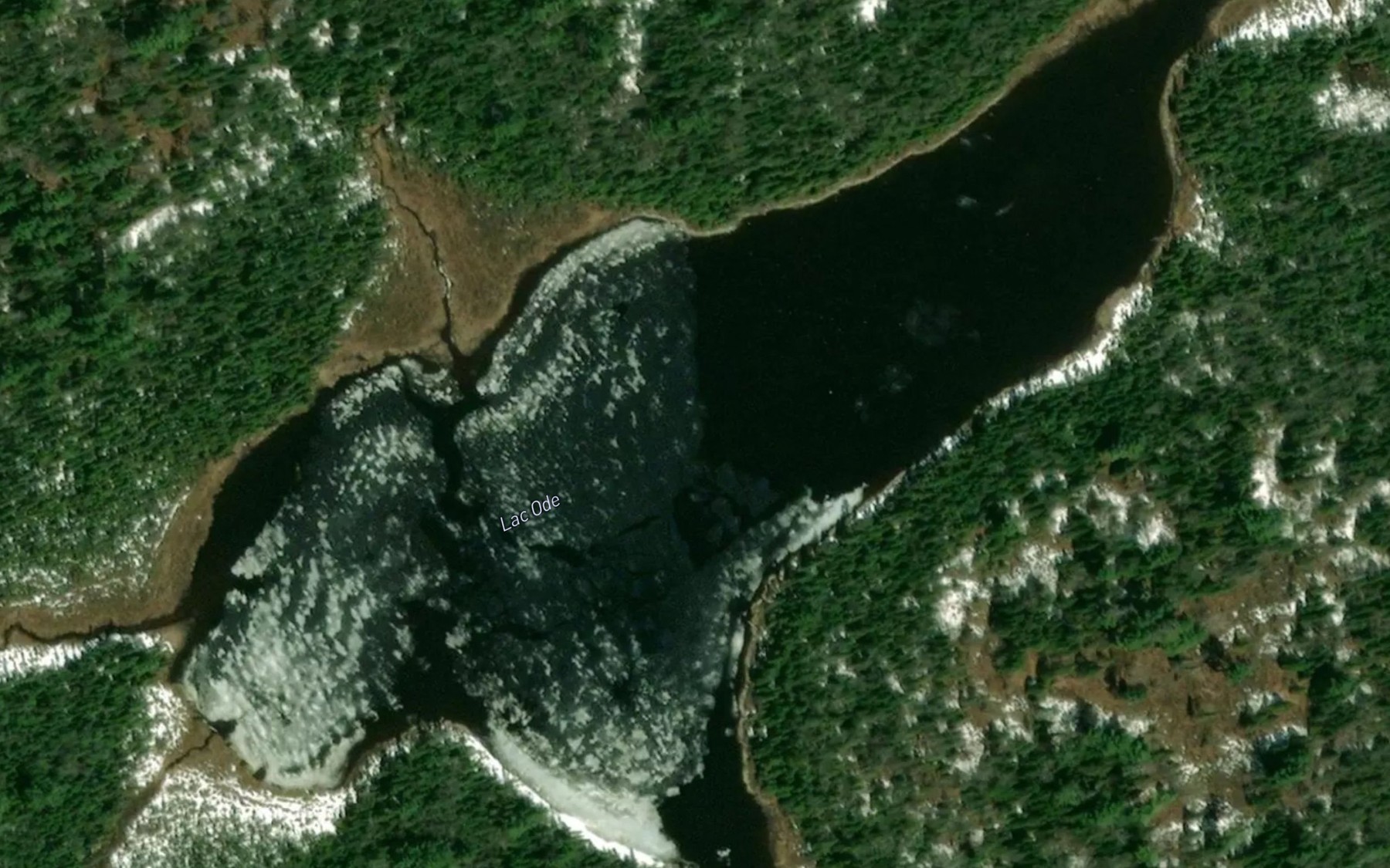 Satellite map of the Lac Ode