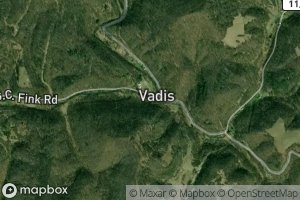 Satellite map of the Walnut Fork