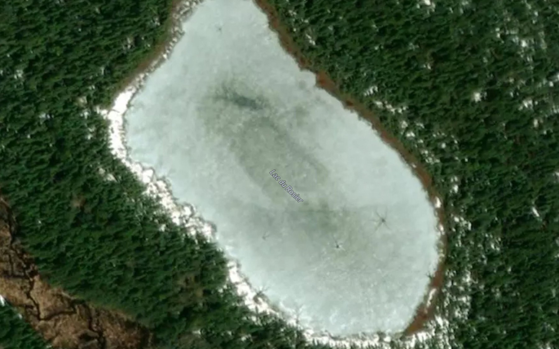 Satellite map of the Lac du Rosier