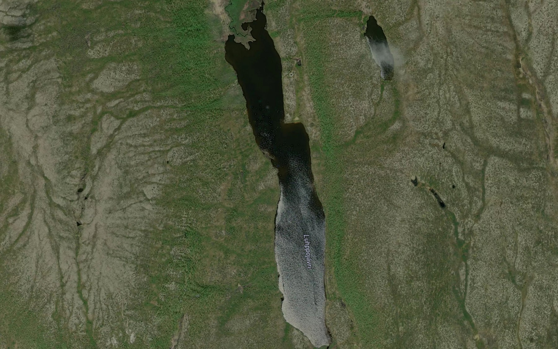 Satellite map of the Luppujavri