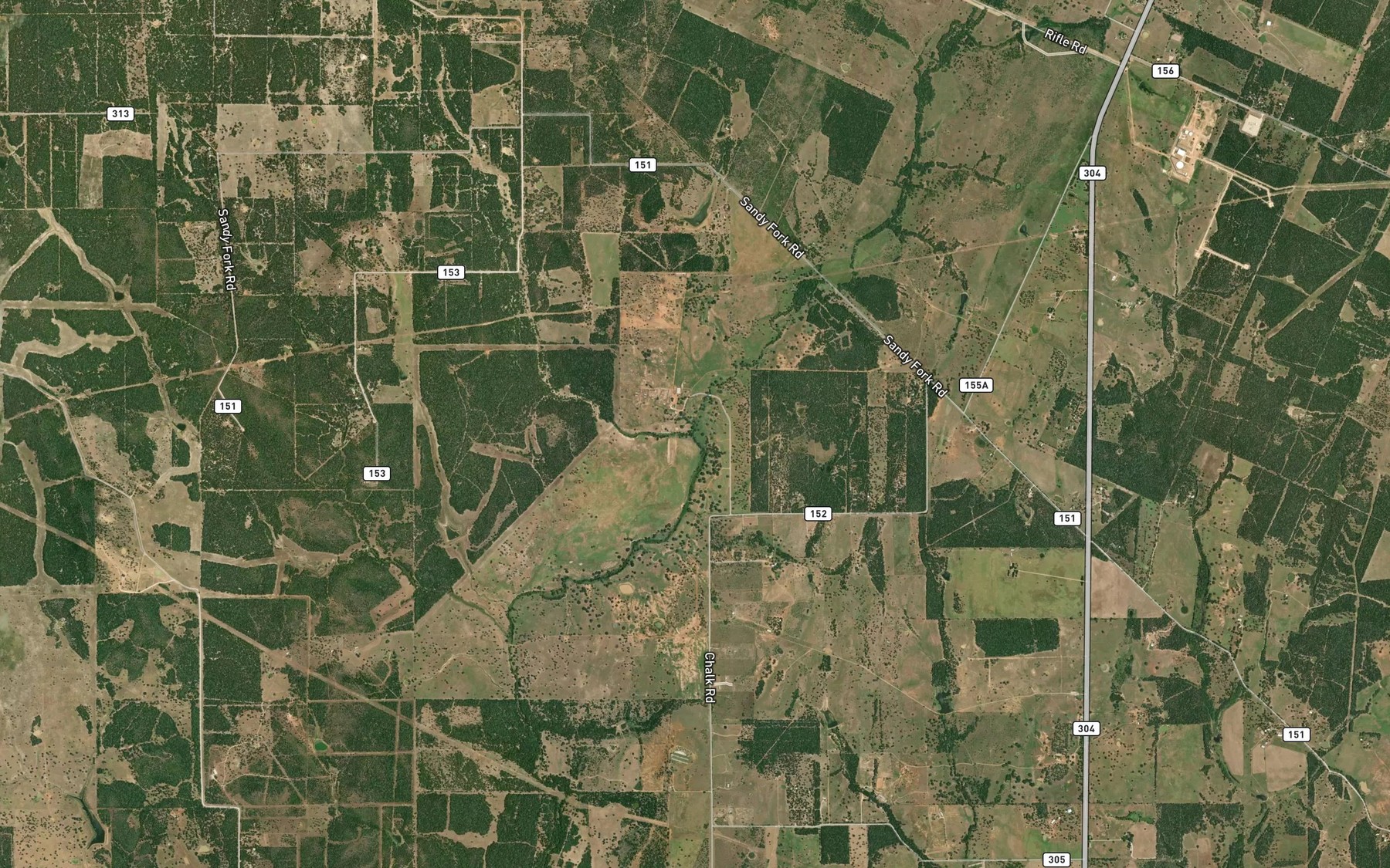 Satellite map of the Big Sandy Branch