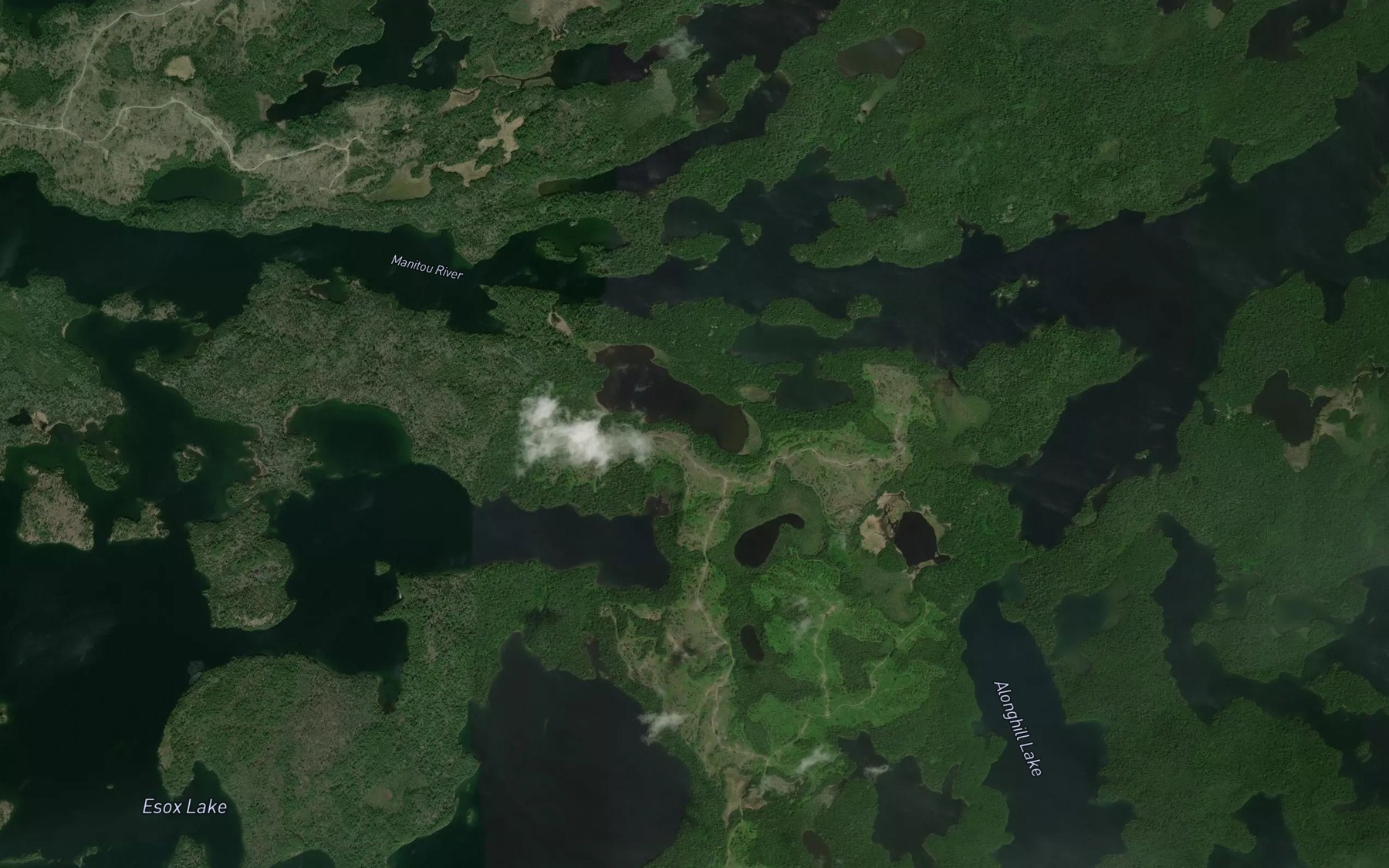 Satellite map of the Mister Creek
