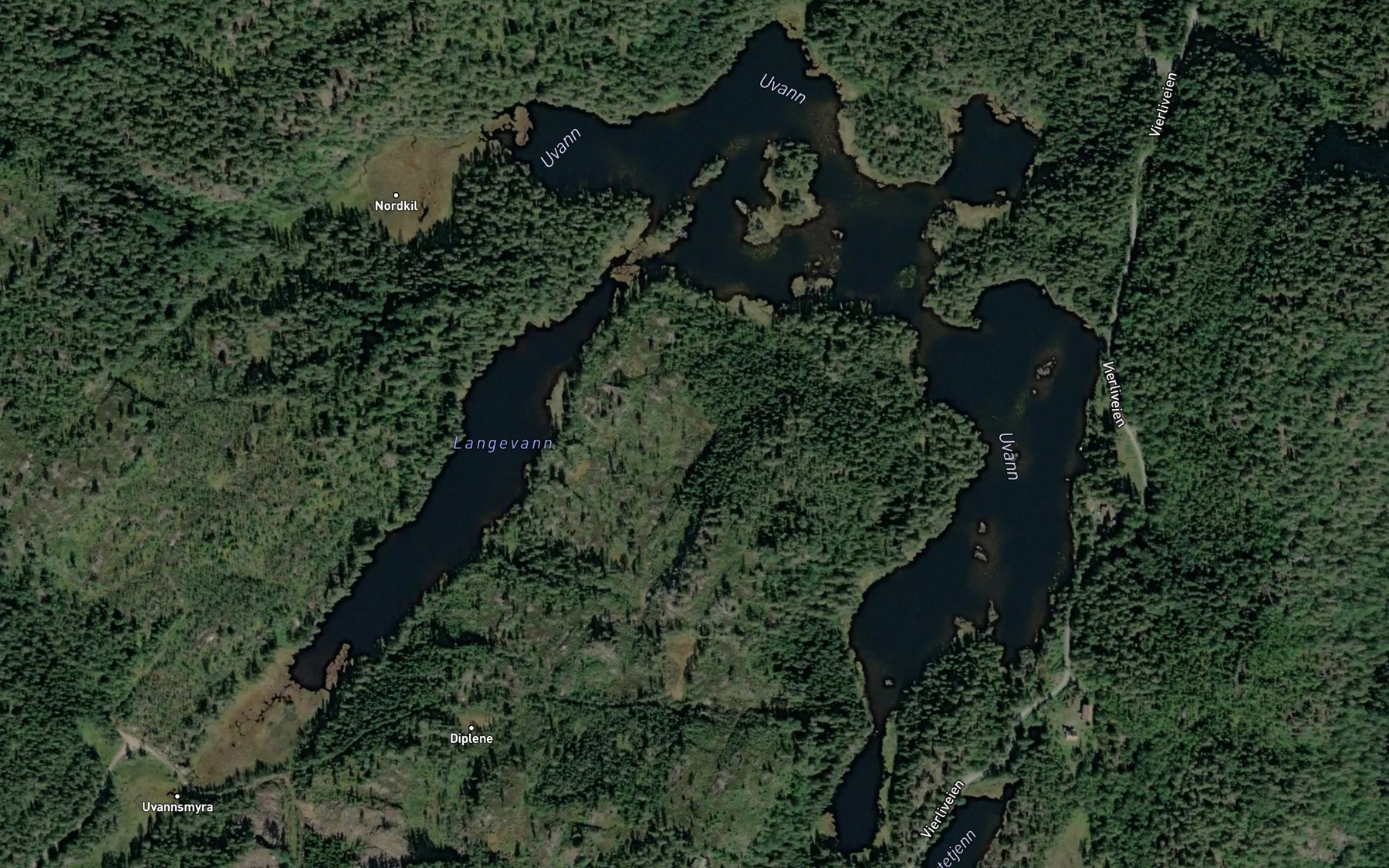 Satellite map of the Uvann