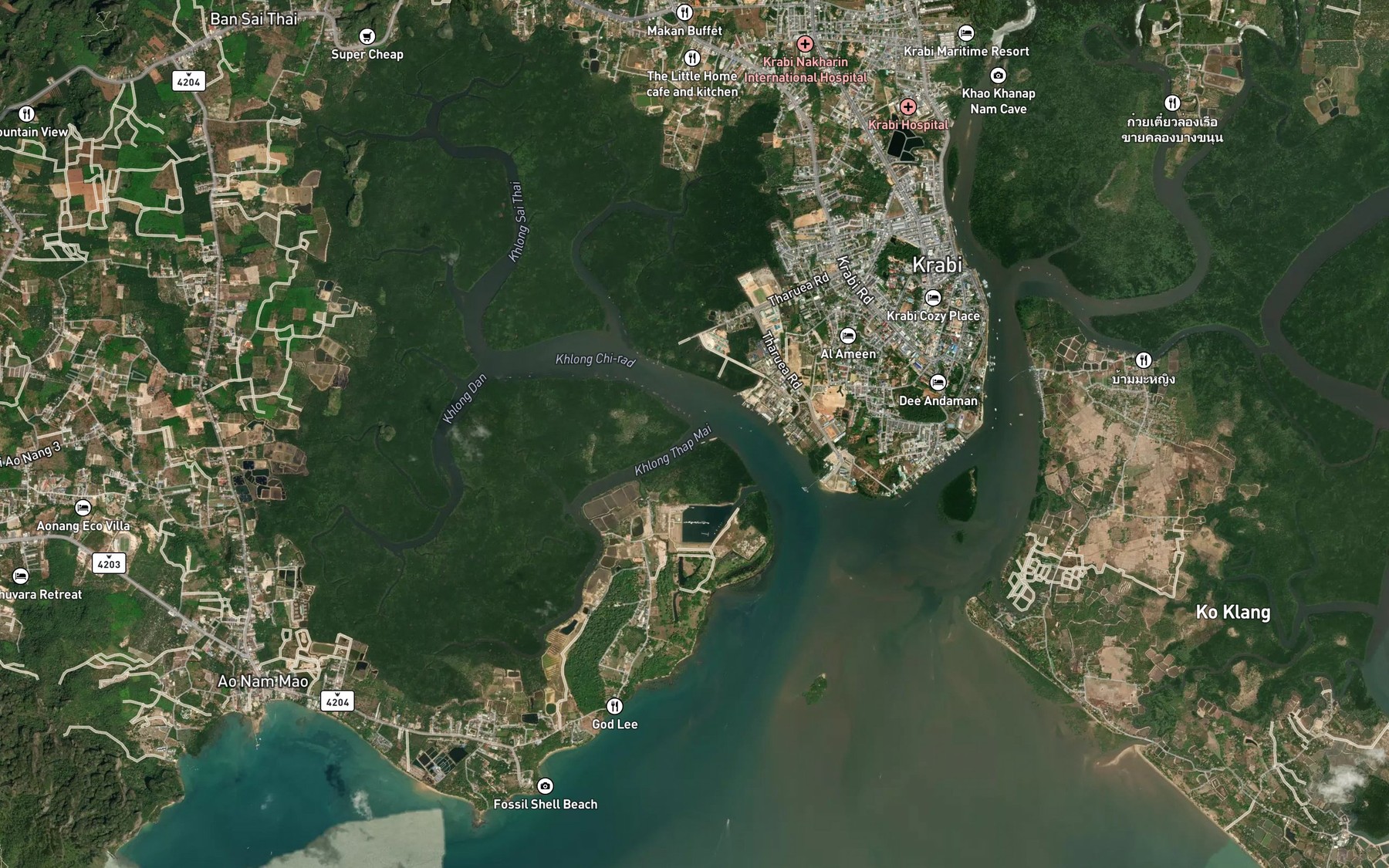 Satellite map of the Khlong Thap Mai