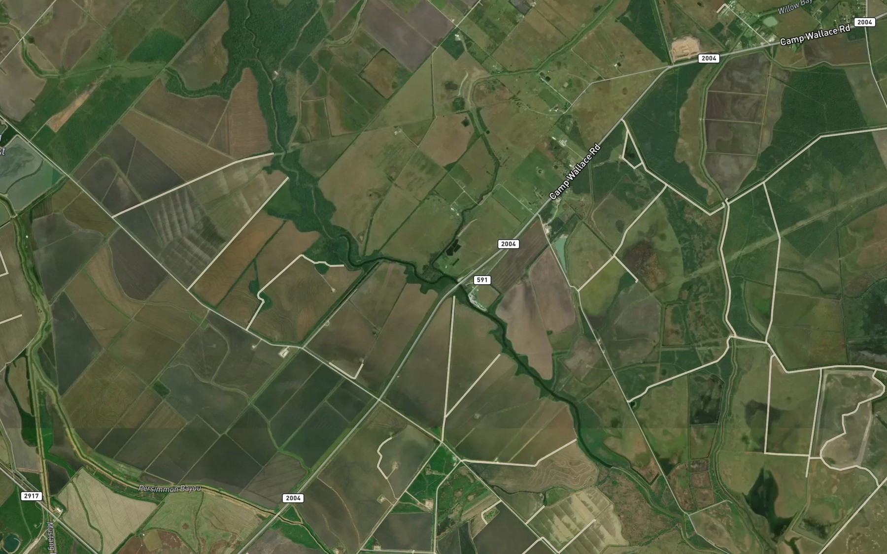 Satellite map of the Cloud Bayou