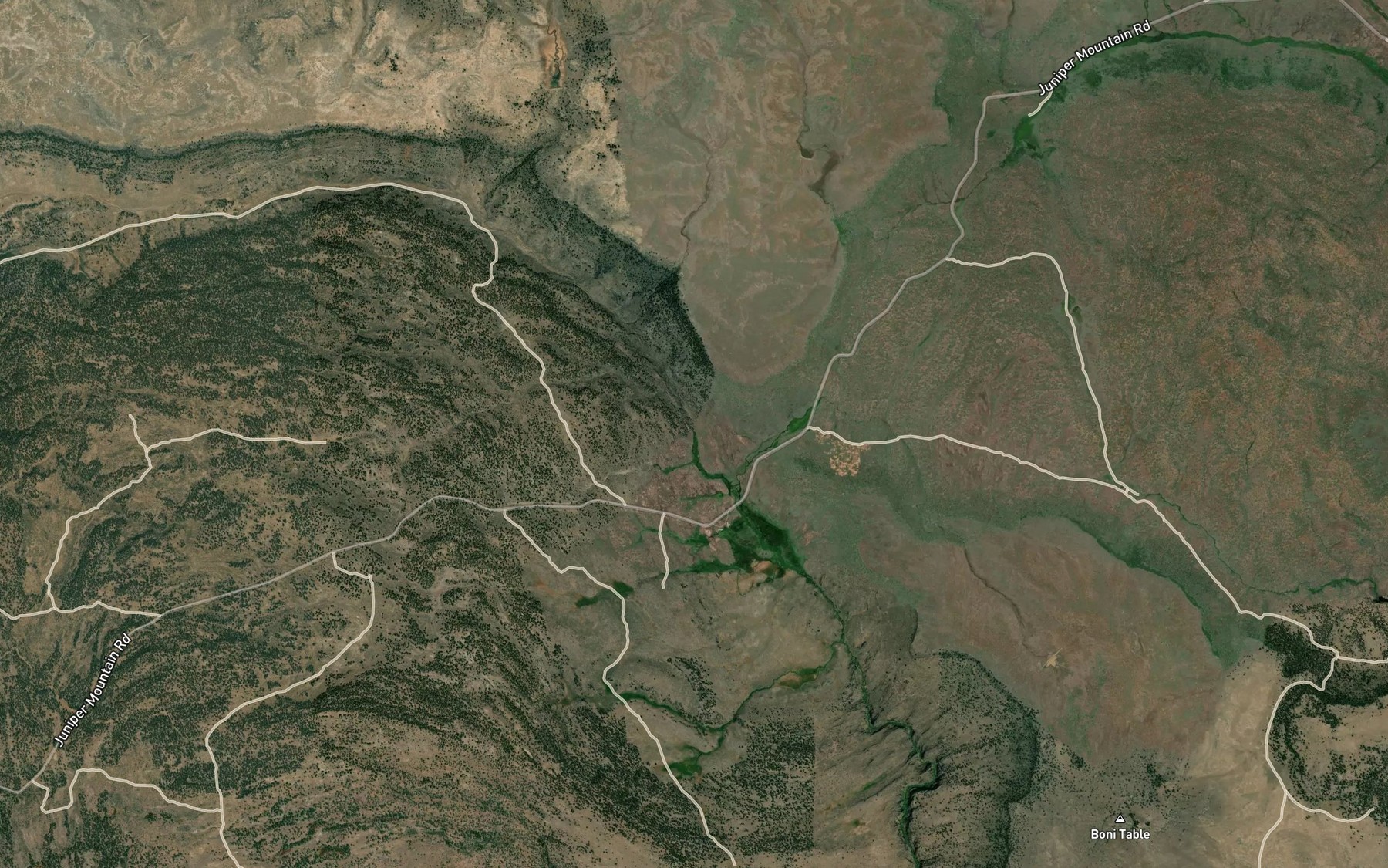 Satellite map of the Nickel Creek Spring