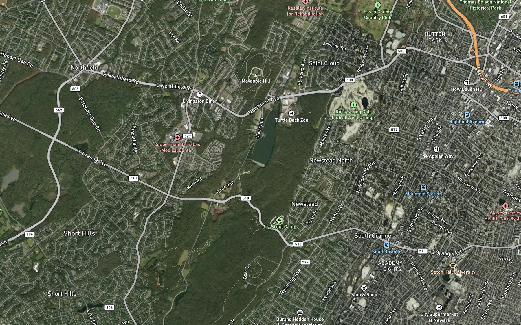 Satellite map of the Spot 1