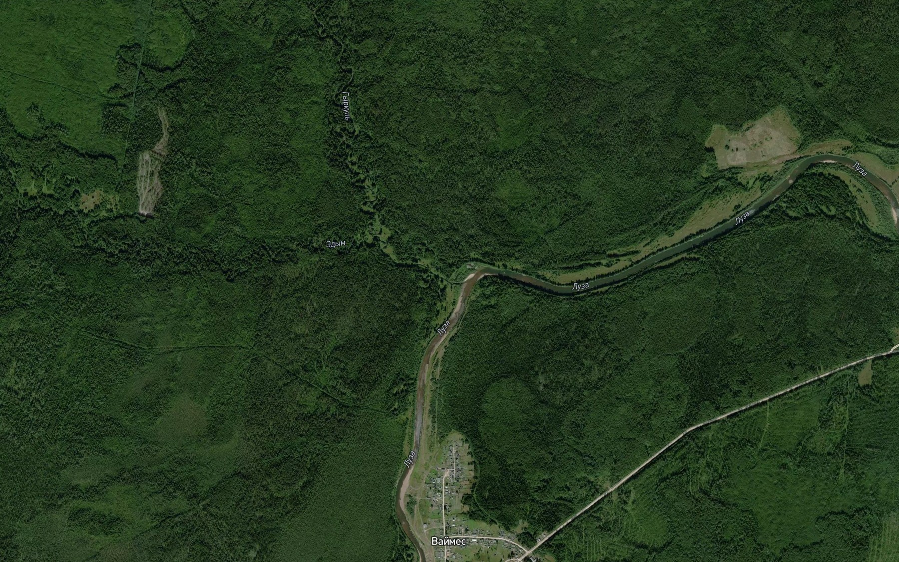 Satellite map of the Gyrk'yel'