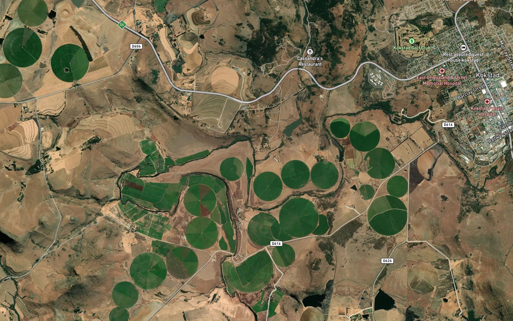 Satellite map of the Droewigrivier