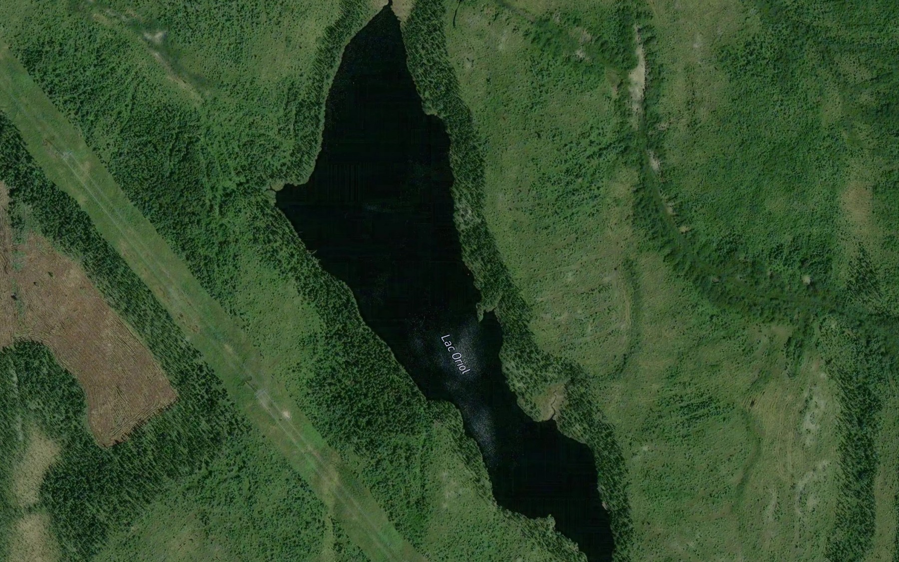 Satellite map of the Lac Oriol
