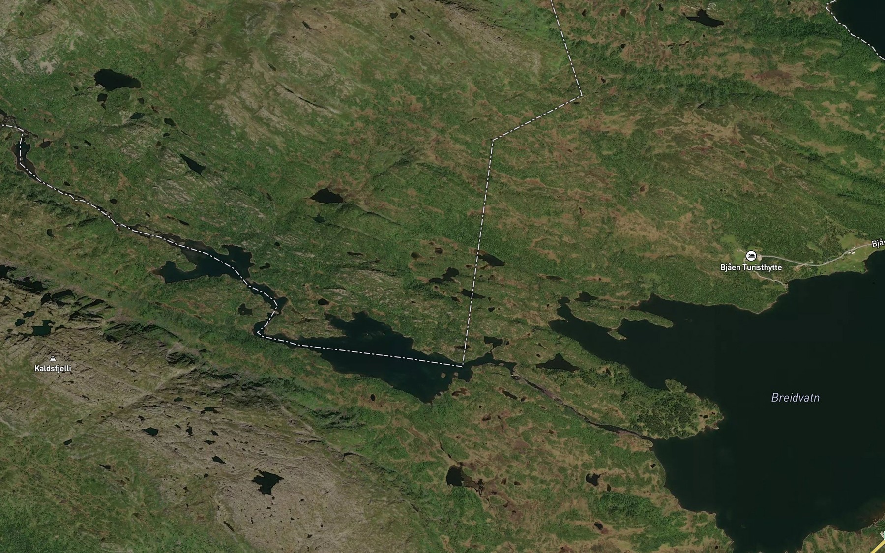 Satellite map of the Fjorde Kiletjonni