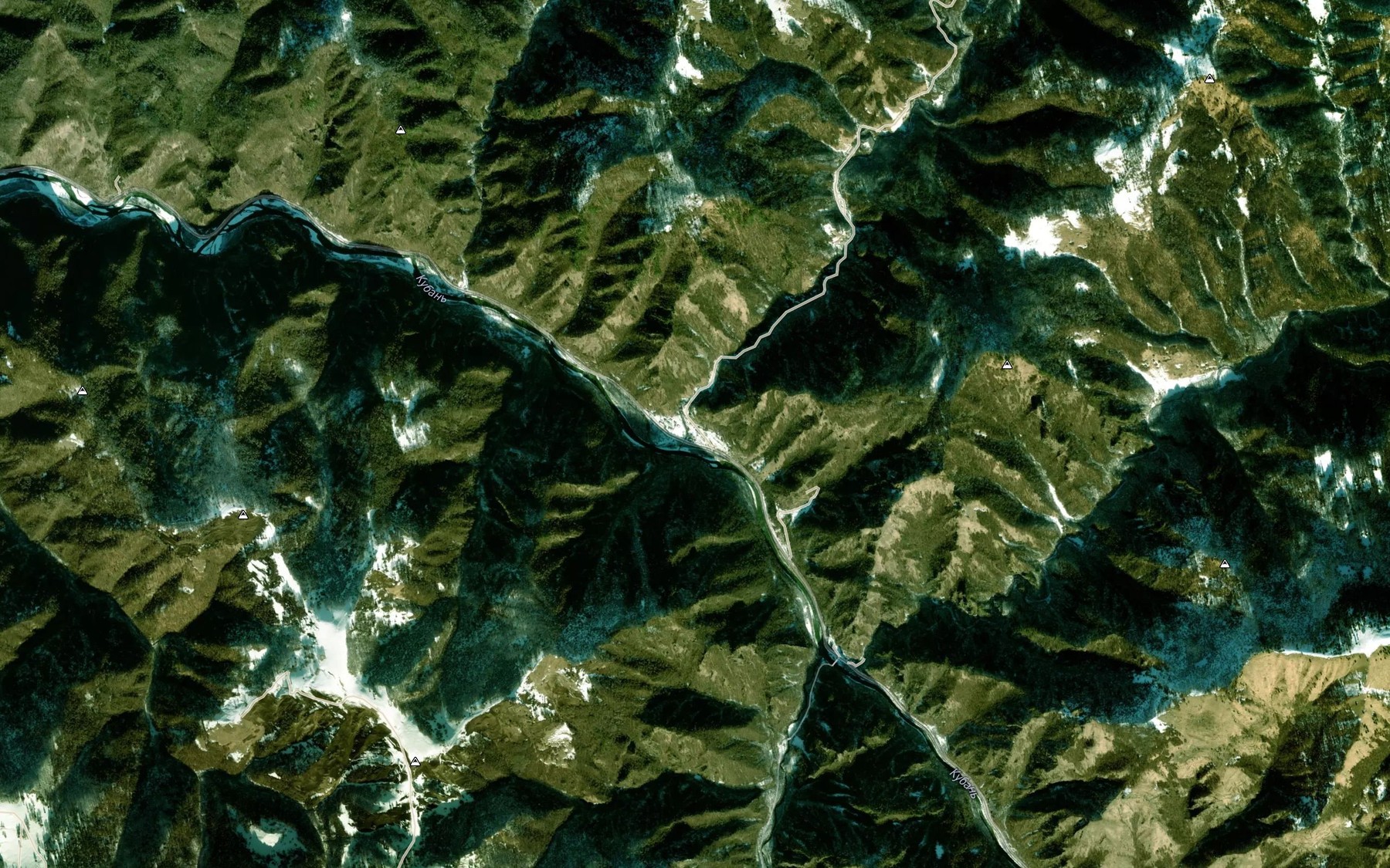 Satellite map of the Indysh