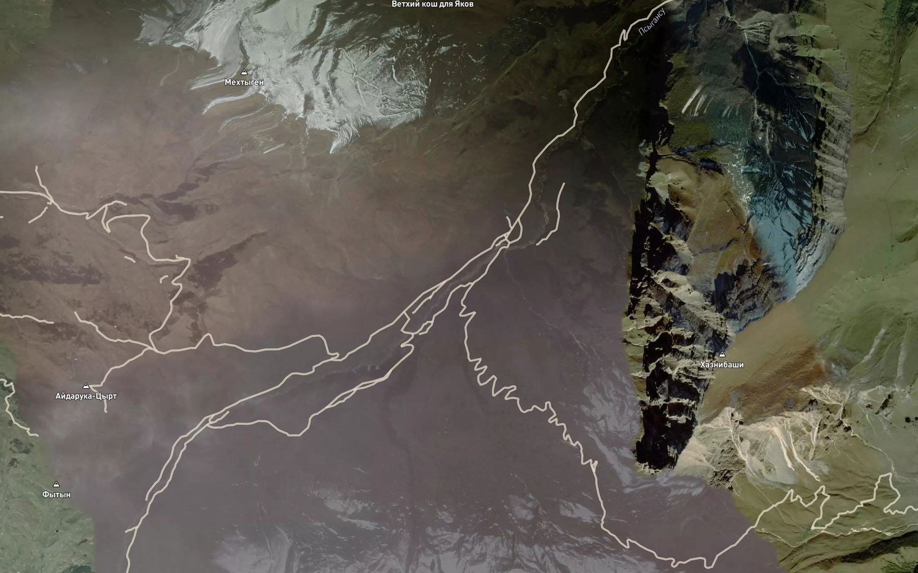 Satellite map of the Gurbezi Kolusu