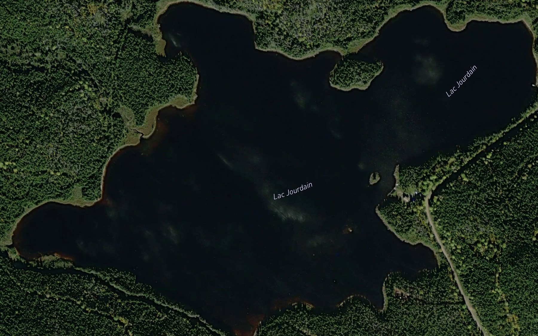Satellite map of the Lac Jourdain