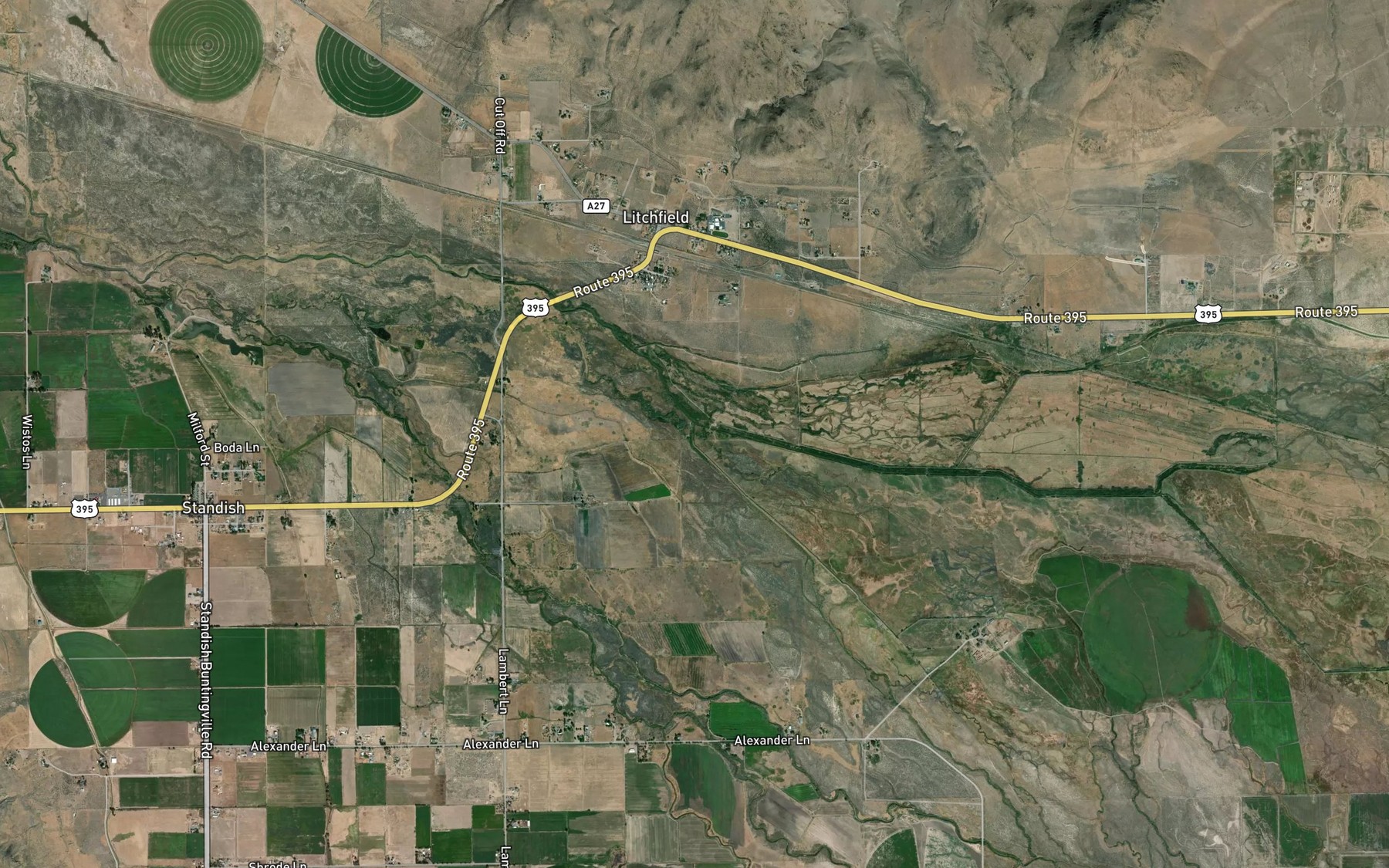 Satellite map of the Gilhooley Slough