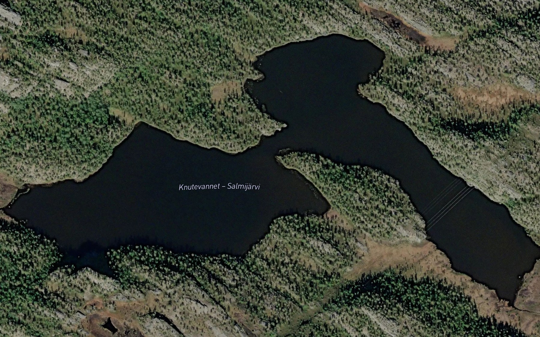 Satellite map of the Knutevannet