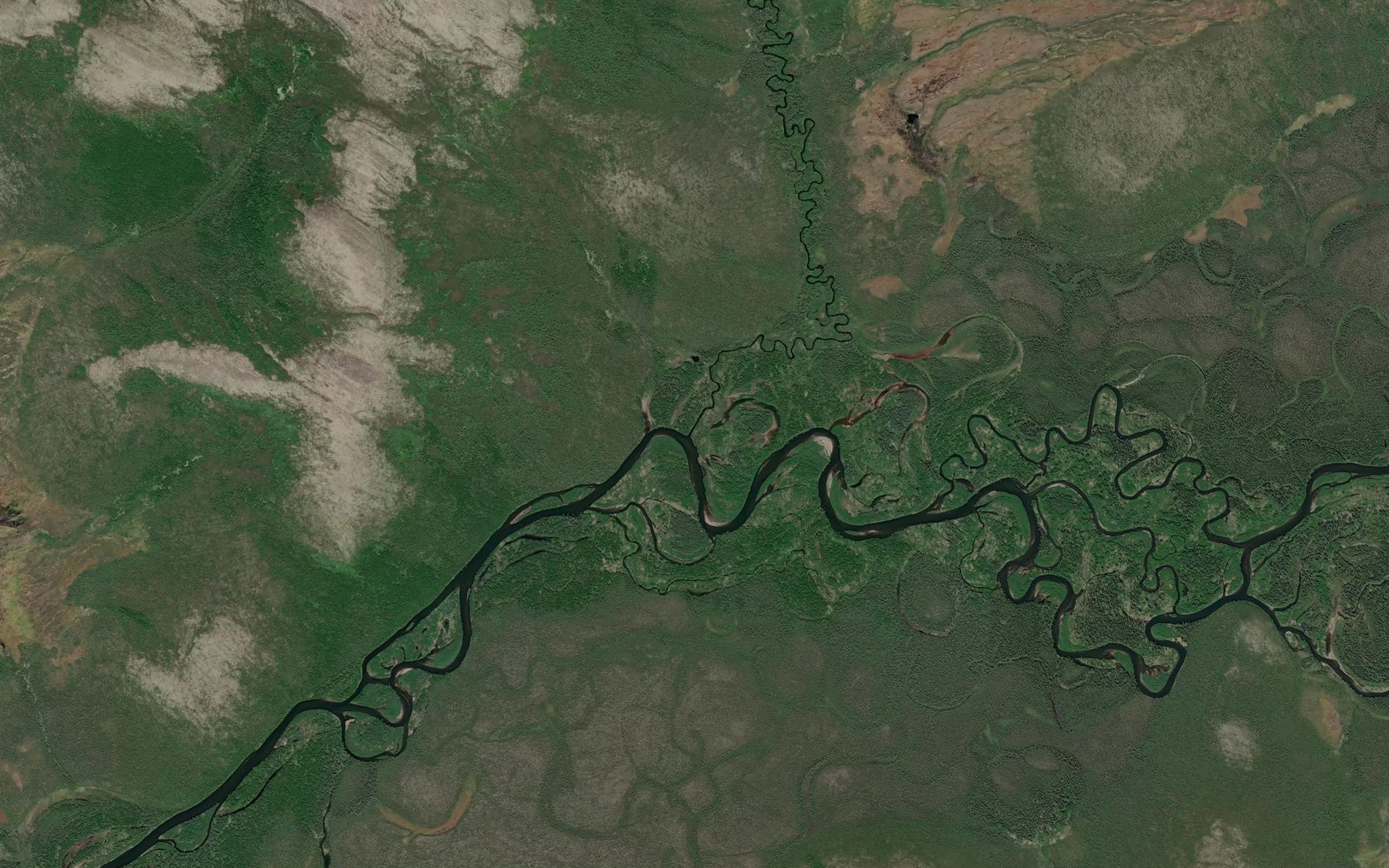 Satellite map of the Polly Creek