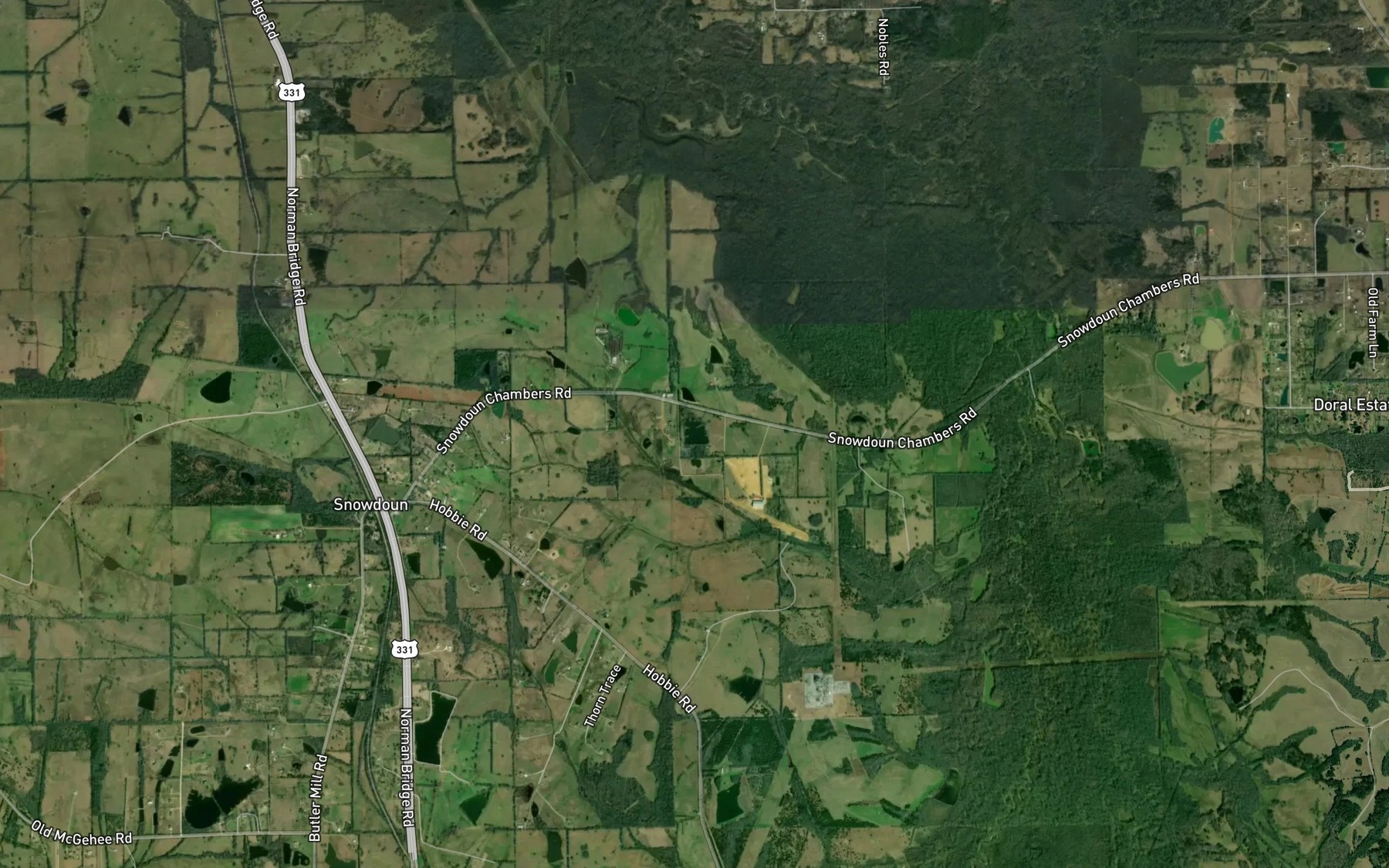Satellite map of the Stallings Lake